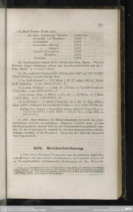 XIV. Wechselrechnung