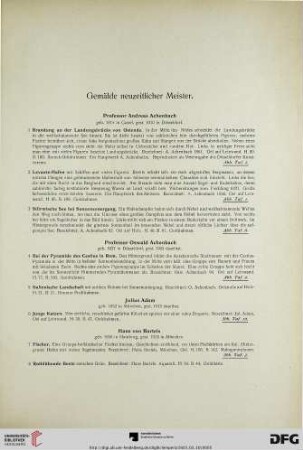 Gemälde neuzeitlicher Meister (Nr. 1-142c)