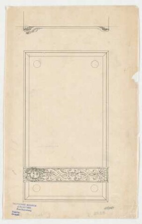 Thiersch, Friedrich von; München; Justizpalast - Ornament (Ansicht, Schnitt)