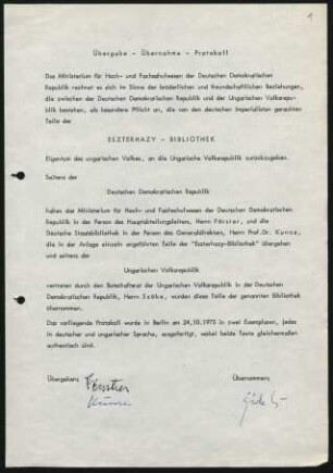 Präambel und Unterschriften (deutsch)