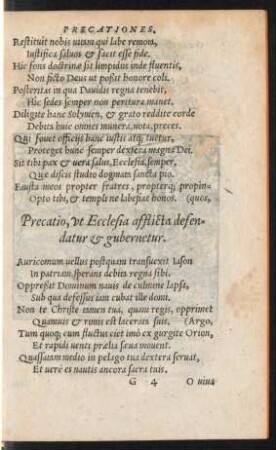 Precatio, ut Ecclesia afflicta defendatur et gubernetur.
