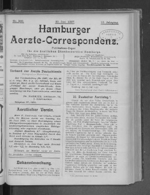 35. Deutscher Aerztetag.