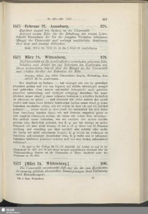 380. 1577, [März 24. Wittenberg]