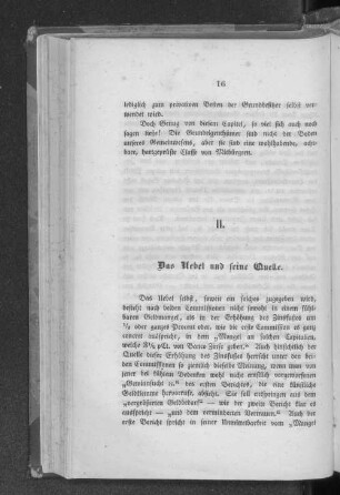 II. Das Uebel und seine Quelle.