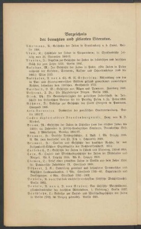 Verzeichnis der benutzten und zitierten Literatur