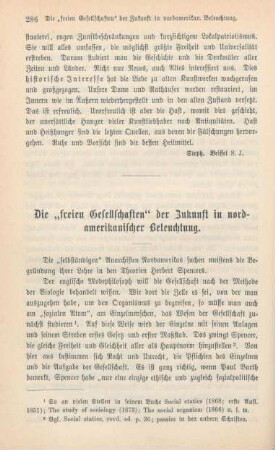 286-300 Die "freien Gesellschaften" der Zukunft in nordamerikanischer Beleuchtung