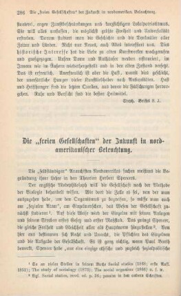 286-300 Die "freien Gesellschaften" der Zukunft in nordamerikanischer Beleuchtung