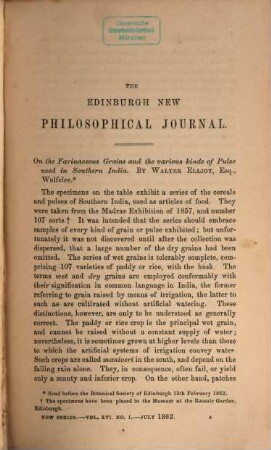 The Edinburgh new philosophical journal. 16. 1862