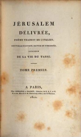 Jérusalem délivrée : poème, 1
