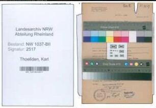 Entnazifizierung Karl Thoellden , geb. 01.10.1901 (Maschinist)