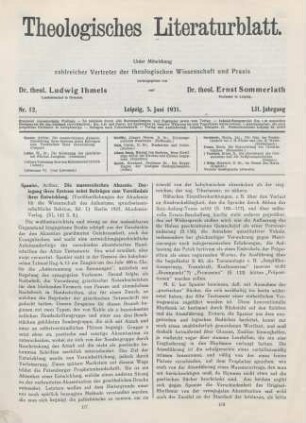 177-179 [Rezension] Spanier, Arthur, Die massoretischen Akzente