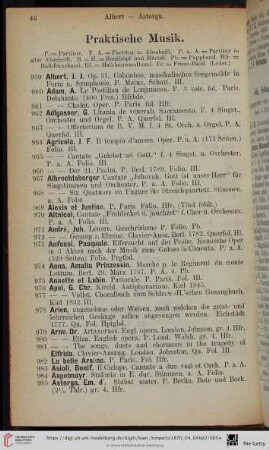 Praktische Musik (Nr. 959 - 2879)
