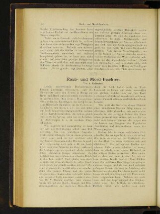 Raub- und Mord-Insekten.