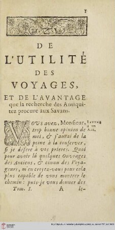 Lettre à un ami sur les voyages