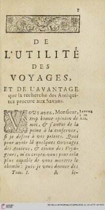 Lettre à un ami sur les voyages
