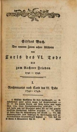 Historische Entwickelung der heutigen Staatsverfassung des Teutschen Reichs, 3. Von 1740. bis 1786.
