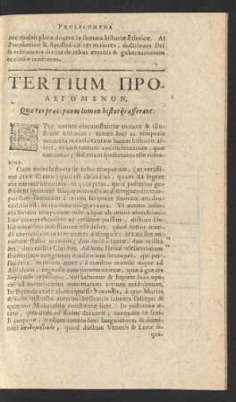 Tertium Prolegomenon.
