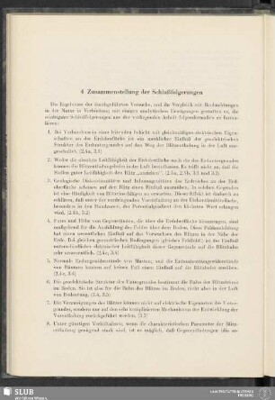 4 Zusammenstellung der Schlußfolgerungen