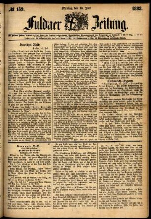 Ausgabe vom Montag, den 16. Juli 1883.