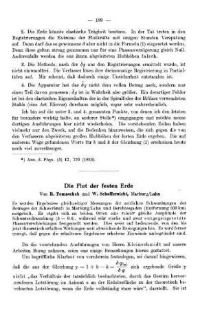 Die Flut der festen Erde