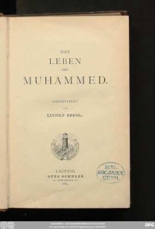 Theil 1: Das Leben des Muhammed