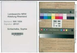Entnazifizierung Sophie Schlachetka , geb. 15.01.1900 ()