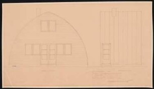 Wettbewerb »Das wachsende Haus« für die Ausstellung »Sonne, Luft und Haus für Alle« 1932 auf dem Messegelände, Berlin-Charlottenburg: Endgültiges Projekt, Ansichten 1:20