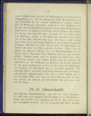 Die St. Johanneskapelle
