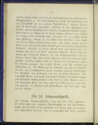 Die St. Johanneskapelle
