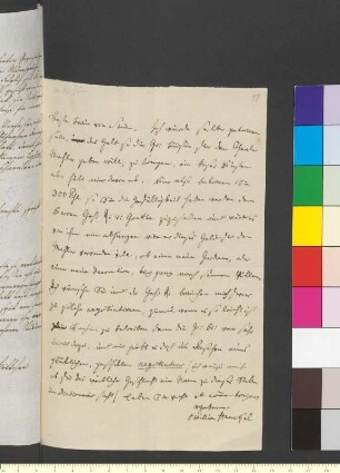 Brief von Henckel von Donnersmarck, Eleonore Maximiliane Ottilie Luise an Stein, Charlotte von