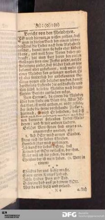 Bericht von den Melodeyen.