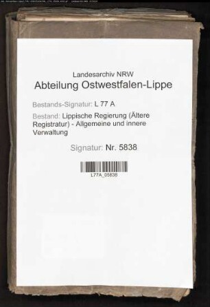 Anstellung des Personals beim Irrenhaus zu Brake