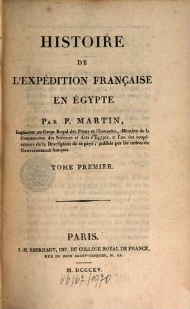 Histoire de l'expédition française en Egypte, 1