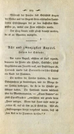 Acht und zwanzigstes Kapitel. Folgen der Schlacht