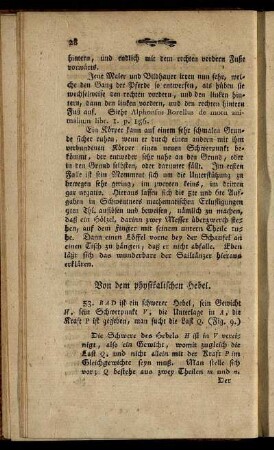 Von dem physikalischen Hebel.