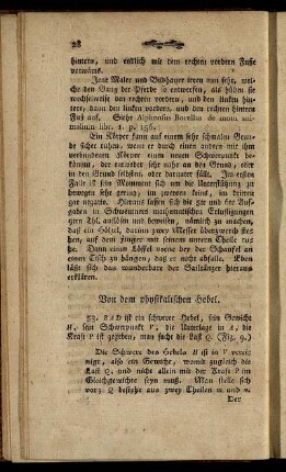 Von dem physikalischen Hebel.