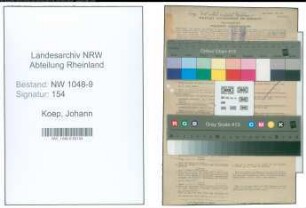 Entnazifizierung Johann Koep , geb. 26.05.1905 (Architekt)