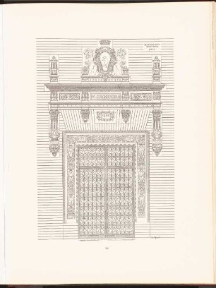 Gemeindeschule in der Grenzstraße, Berlin: Ansicht Portal (aus: Neubauten der Stadt Berlin, Bd. I, 1902)