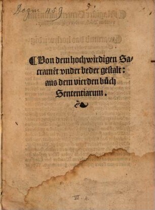 Von dem Hochwirdigen Sacrament under beder gestalt