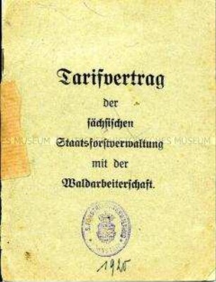 Tarifvertrag für die Forstarbeiter Sachsens