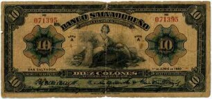 Geldschein, 10 Colones, 1.6.1920