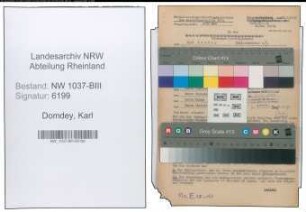 Entnazifizierung Karl Domdey , geb. 07.03.1891 (Polizeibeamter)