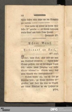 Achter Brief.