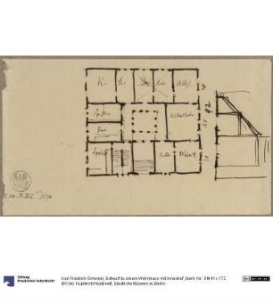 Entwurf zu einem Wohnhaus mit Innenhof