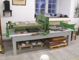 Steindruckpresse (Lithopresse/ funktionsfähig)