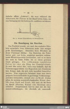 Die Beseitigung des Rauches