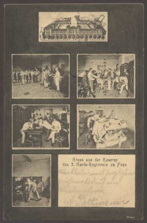 Ansichtskarte 3. Garde-Regiment zu Fuß, Wrangelstraße