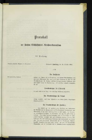 Protokoll der fünften Elbschiffahrts-Revisionskommision. 15ᵗᵉ Konferenz.