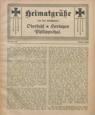19.1916: Heimatgrüße aus den Kirchspielen Obersuhl, Heringen, Philippsthal