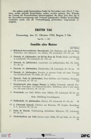 Gemälde alter Meister (Nr. 1-19)